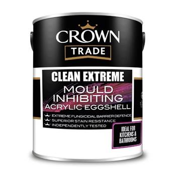 Crown Trade Clean Extreme Mould Inhibiting Acrylic Eggshell