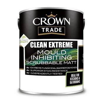 Crown Trade Clean Extreme Mould Inhibiting Scrubbable Matt