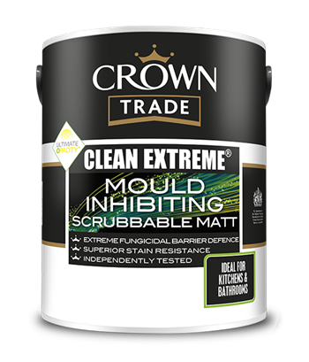 Crown Trade Clean Extreme Mould Inhibiting Scrubbable Matt