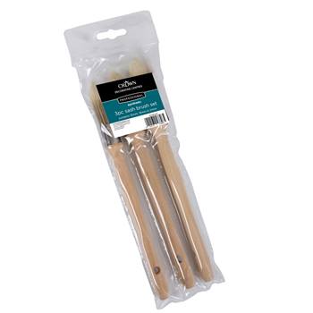 Crown Decorating Centres Synthetic Sash Brush Set 3 Pack 