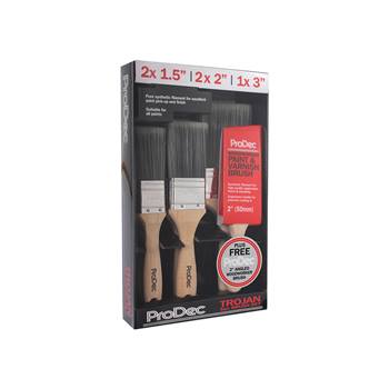 ProDec 6pc Trojan Brush Set Inc Free Woodworker